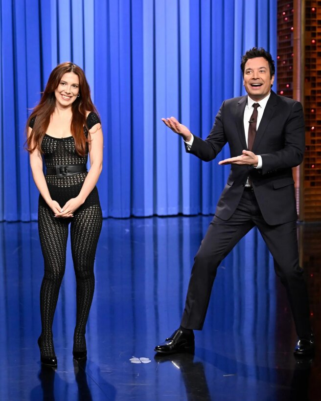 Милли Бобби Браун и Джимми Фэллон