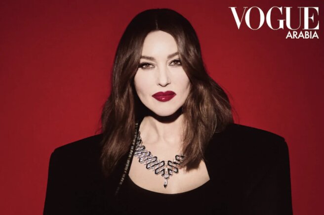 Monica Bellucci starred for the cover of Arabic Vogue and talked about working with Tim Burton