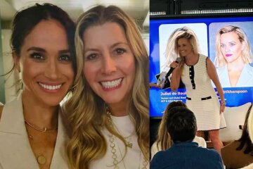 Meghan Markle and Reese Witherspoon at a business summit in the Hamptons