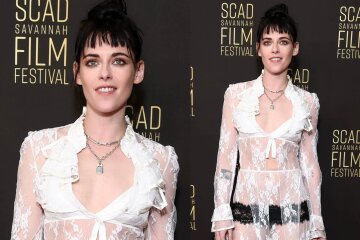 Kristen Stewart stepped out in a sheer dress