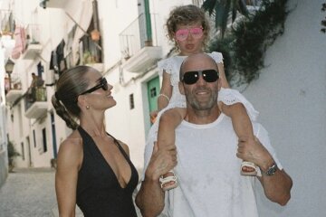 Rosie Huntington-Whiteley shares photos from her Ibiza vacation with Jason Statham and her kids