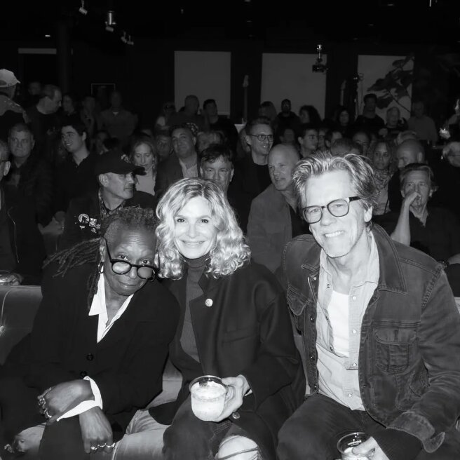 Вупи Голдберг, Кира Седжвик и Кевин Бейкон