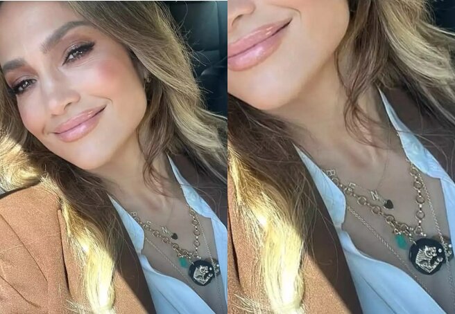 Jennifer Lopez's beauty brand posted a photo of her wearing a "Ben" necklace, but quickly deleted it amid her divorce from Ben Affleck