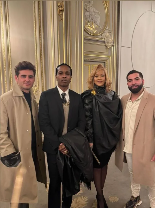 A$AP Rocky и Рианна в Елисейском дворце