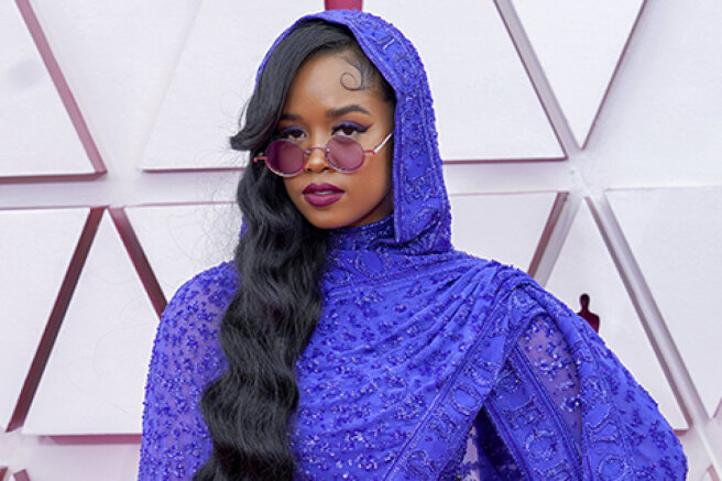 Oscars 2021: H. E. R. singer on the red carpet