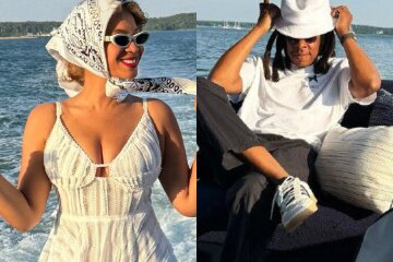 Beyonce and Jay-Z Relax on a Yacht