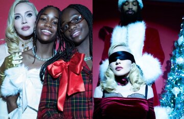 67-year-old Madonna staged a New Year's photo shoot in lingerie with her young boyfriend and daughters.