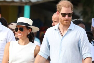 Prince Harry and Meghan Markle attend drumming workshop and other events during Colombia tour