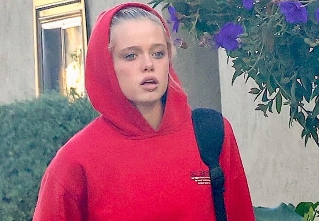 Angelina Jolie and Brad Pitt's daughter was photographed in Los Angeles.