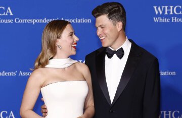 Scarlett Johansson and her husband at the White House Correspondents' Association dinner