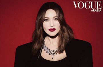 Monica Bellucci starred for the cover of Arabic Vogue and talked about working with Tim Burton