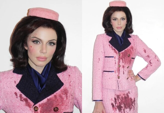 "Tragedy is not a costume." Julia Fox was criticized online for dressing as a bloodied Jackie Kennedy for Halloween.
