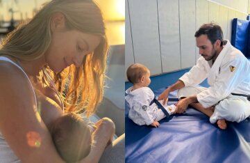 Gisele Bundchen shared rare photos with her husband, one-year-old son, and children with Tom Brady.