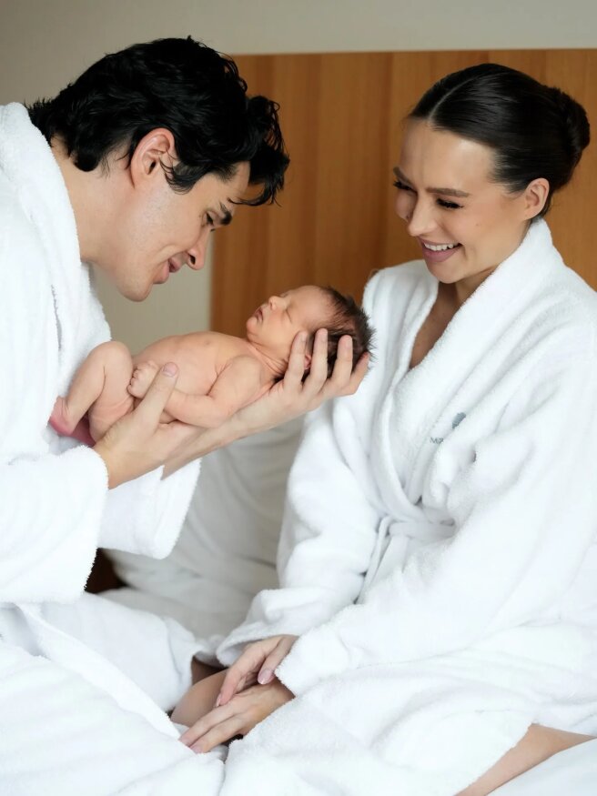 Луис Сквиччиарини и Лерчек с сыном