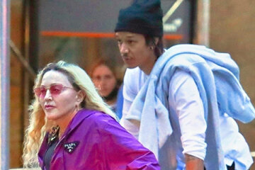 Madonna with boyfriend Ahlamalik Williams on bike ride in New York