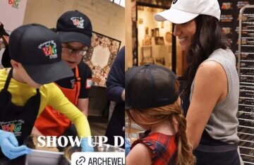 Meghan Markle and Prince Harry appeared in public with their children.