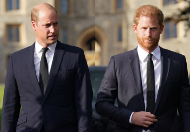 Princes William and Harry attended their uncle's funeral but did not communicate with each other