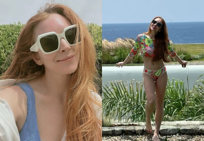 Lindsay Lohan vacations in Greece and posts photos in a bikini