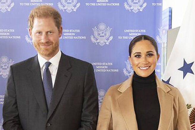 Continuing the tour: Meghan Markle and Prince Harry at a meeting with the UN Ambassador in New York