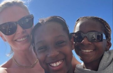 Charlize Theron showed off her grown-up children