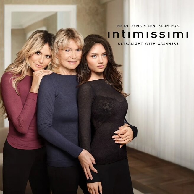 Хайди, Эрна, Лени Клум/Фото: Intimissimi 