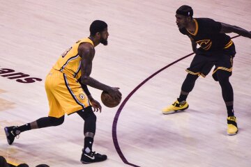 Paul George in action on the basketball court
