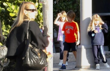 Anna Kournikova made her first public appearance since the birth of her fourth child with Enrique Iglesias.