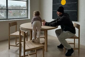 Jason Statham visited a pottery workshop with his children