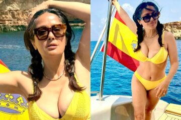 "Bikini and gray hair are the perfect combination": Salma Hayek is on holiday in Ibiza