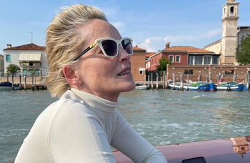 Sharon Stone travels to Venice