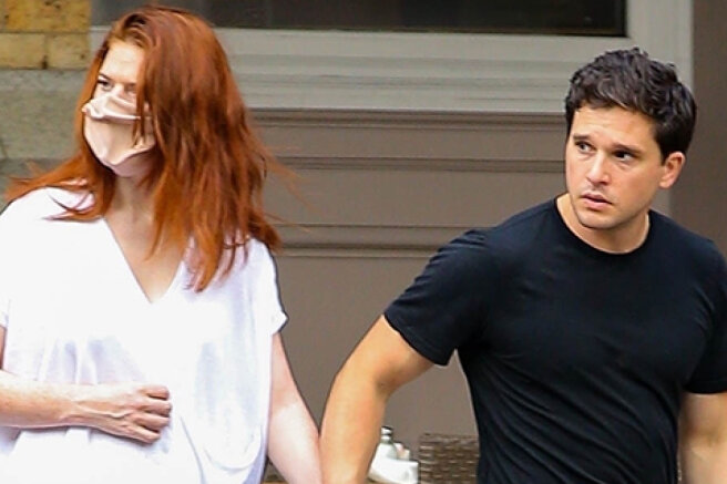 Young parents Kit Harington and Rose Leslie on a walk in New York