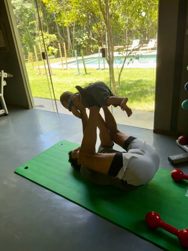 Иоаким Валенте с сыном