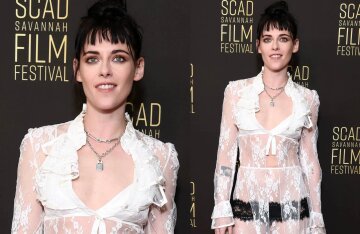 Kristen Stewart stepped out in a sheer dress