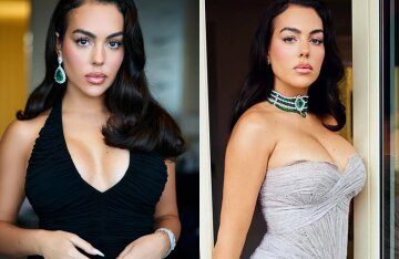 Emeralds and cleavage: Cristiano Ronaldo's fiancée Georgina Rodriguez showed off new looks in Cannes