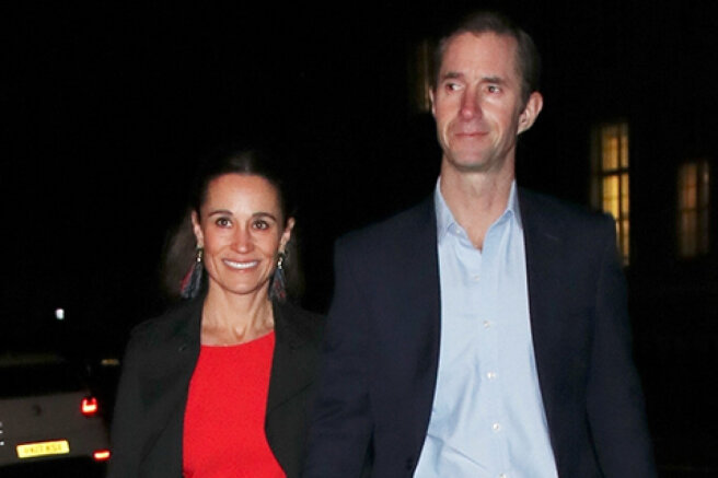 Off-duty: Pippa Middleton with her husband James Matthews at the Cirque du Soleil show