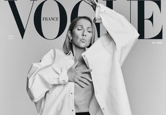 Celine Dion posed topless for the cover of a glossy magazine and spoke about her struggle with muscle stiffness syndrome