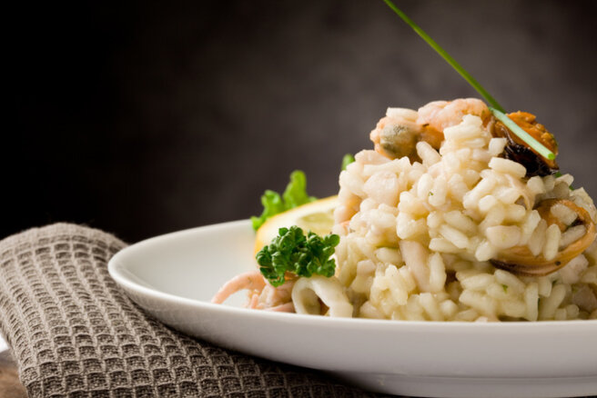 Squid risotto