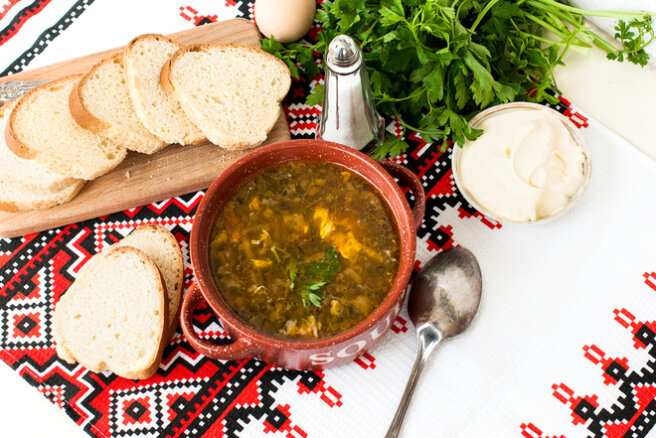 Green borscht-spring recipe