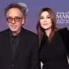 Monica Bellucci with her lover Tim Burton, bearded Jacob Elordi at the Marrakech Film Festival
