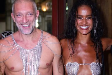 Vincent Cassel and Nara Baptista celebrated Valentine's Day at the carnival in Rio de Janeiro