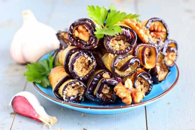 Eggplant with garlic