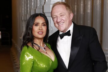 Salma Hayek and François-Henri-Pinault, Demi Moore in a sheer dress, Taras Romanov and Demna Gvasalia at the LACMA Art+Film gala