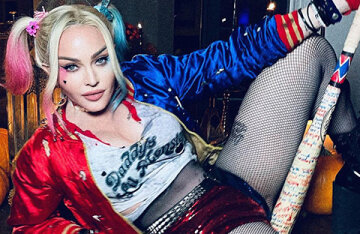 Madonna in the image of Harley Quinn celebrated Halloween with her boyfriend and children