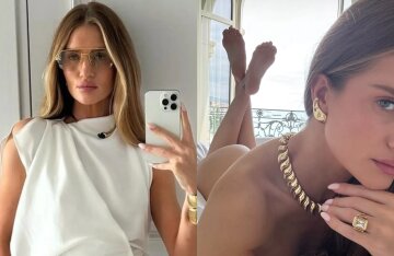 Rosie Huntington-Whiteley posted a photo in which she is completely naked