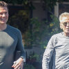 Off-duty: Designer Calvin Klein is seen walking with boyfriend in West Hollywood