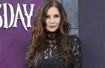 56-year-old Catherine Zeta-Jones stepped out in a lace minidress