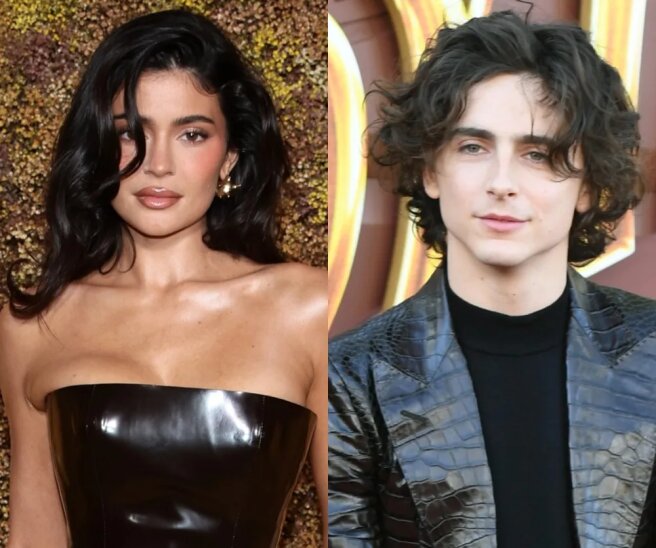 Kylie Jenner supported Timothée Chalamet at the premiere of the film "Wonka"