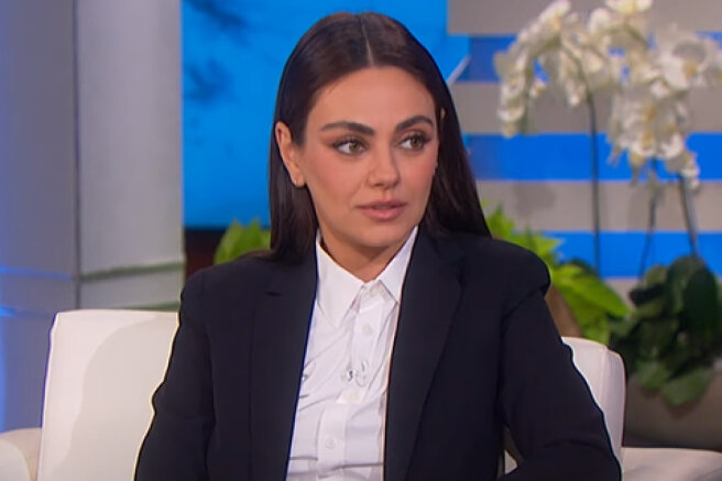 Mila Kunis visited the Ellen Degeneres show and talked about children