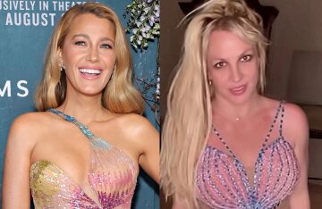 "I'm definitely not Blake Lively." Britney Spears wears an updated version of her iconic Versace look