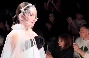 The 10-year-old daughter of Agata Muceniece and Pavel Priluchny took part in Fashion Week.